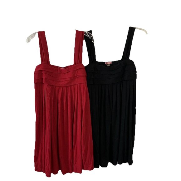Max rave Women Sundress XL Pullover Wide Strapped Sleeveless Bundle Lot of 2 - Picture 1 of 10